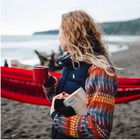 Patagonia Fleece Synchilla Fleece Pullover Laughing Waters Dark Ruby Small - Picture 12 of 17